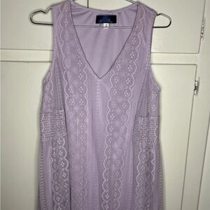 Francesca's Collections Lavender Lace Midi Dress. Size 8/10